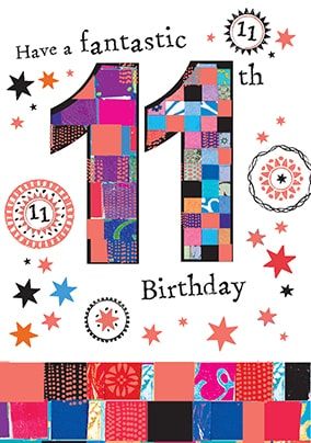 Fantastic 11th Birthday Card