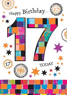 17 Today Birthday Card
