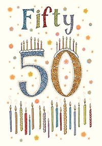 50th Birthday Card - Neapolitan