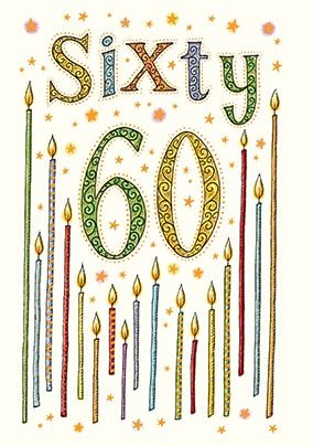 60th Birthday Card - Neapolitan