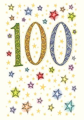 100th Birthday Card - Neapolitan