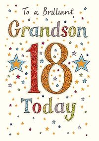 Tap to view Brilliant Grandson 18th Birthday Card - Neapolitan
