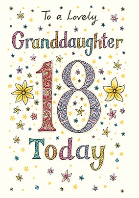 Lovely Granddaughter 18th Birthday Card - Neapolitan