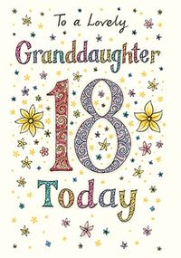 Lovely Granddaughter 18th Birthday Card - Neapolitan