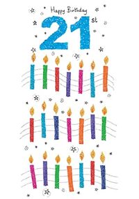 Happy 21st Birthday Card - Sugar Pips