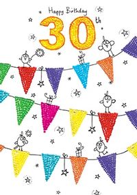 Happy 30th Birthday Card - Sugar Pips