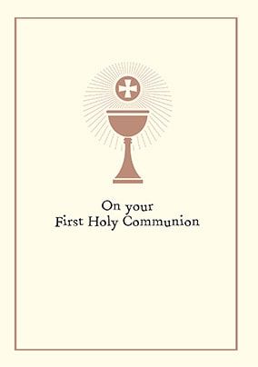 On Your First Holy Communion Card