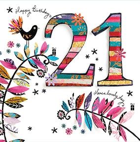 21 Happy Birthday Card - Artisan