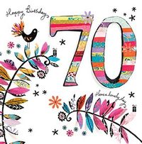 70 Happy Birthday Card - Artisan