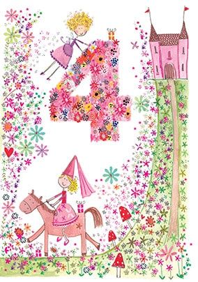 4 Fairy Castle Birthday Card - Daisy Patch