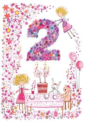 2 Fairy Tea Party Birthday Card - Daisy Patch