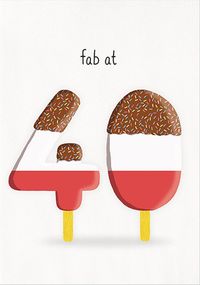 Tap to view Fab at 40 Birthday Card