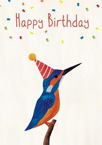 Happy Birthday Kingfisher Birthday Card