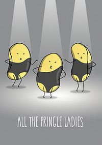 All the Pringle Ladies Birthday Card