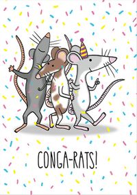 Conga-rats Funny Congratulations Card