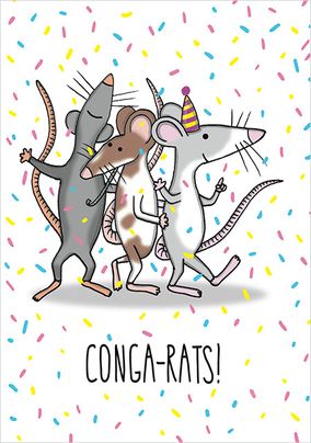 Conga-rats Funny Congratulations Card