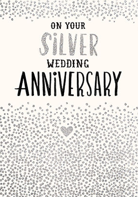 DAUGHTER AND SON IN LAW SILVER ANNIVERSARY CARD 25TH 25 YEARS ANNIVERSARY TRAD 