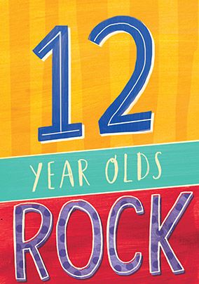 12 Rocks Birthday Card