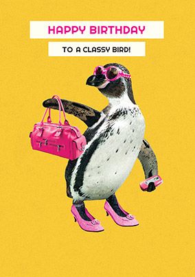 Classy Bird Birthday Card