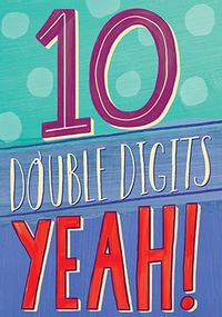 10- Double Digits Birthday Card