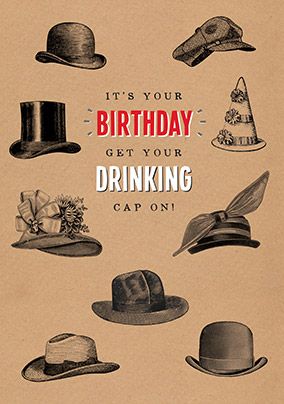 Drinking Cap Birthday Card
