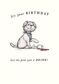 Paw You a Drink Birthday Card