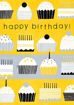 Happy Birthday Cupcakes Card