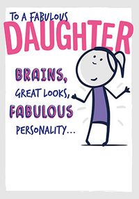 Tap to view Fabulous Daughter Birthday Card