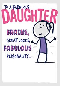 Fabulous Daughter Birthday Card