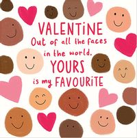 Favourite Face Valentine Card