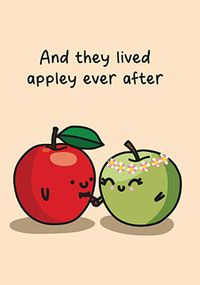 Appley Ever After Wedding Card