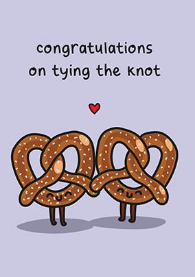 Congratulations on Tying the Knot Wedding Card