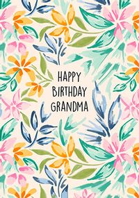 Tap to view Happy Birthday Grandma Floral Card