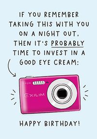 Tap to view Good Eye Cream Birthday Card