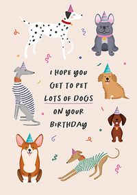 Lots Of Dogs Birthday Card