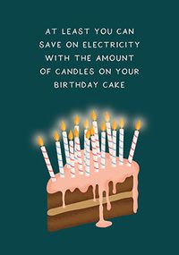 Save on Electricity Birthday Card