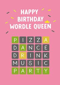 Tap to view Word Queen Birthday Card