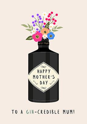 Gin-Credible Mother's Day Card