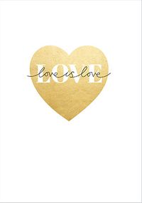 Tap to view Love is Love Gold Heart Card