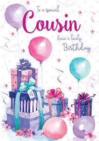 Special Cousin Presents Birthday Card
