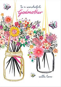 Wonderful Godmother Floral Mother's Day Card
