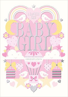 A Lovely New Baby Girl Card