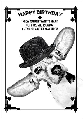 . Dog 2 Dog Portrait Themed Birthday Card by Tracks Cards.