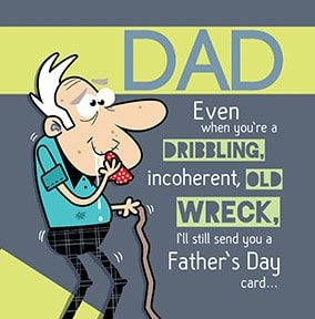 Dribbling Wreck Dad Father's Day Card