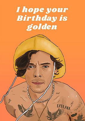 Golden Birthday Card