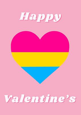 Pansexual Flag Valentine's Card