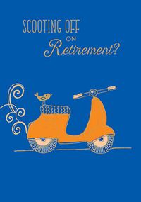 Scooting off Retirement Congratulations Card