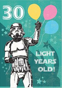 30 Light Years Birthday Card