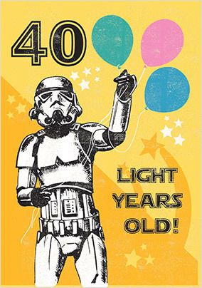40 Light Years Birthday Card