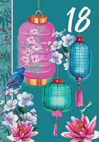 Tap to view 18th Birthday Lanterns Card